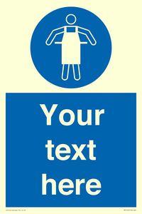 Custom Protective Apron Required Sign